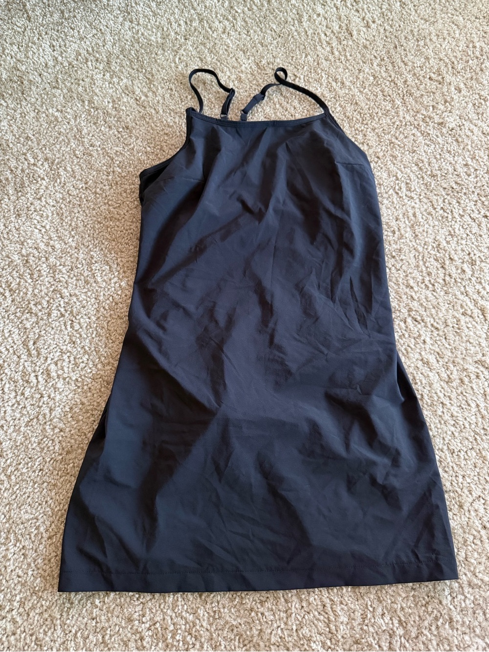 all in motion Black Mini Slip Dress with Halter Straps